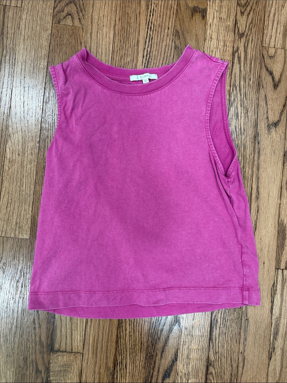Z Supply Women's Acid Wash Pink Tank Top XS